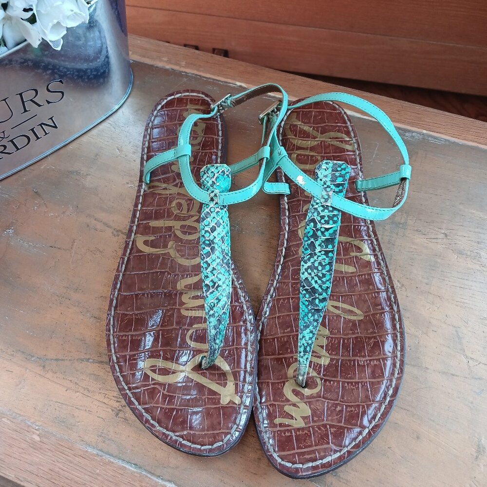 Turquoise Sam Edelman "Gigi" Thong Sandal